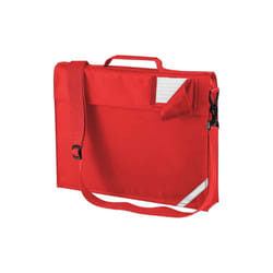 Quadra Childrens/Kids Reflective Adjustable Strap Book Bag - One Size, Bright Red