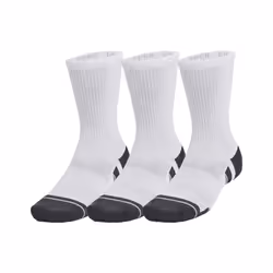 Under Armour Unisex Adult Performance Tech Crew Socks (Pack of 3) - L, White