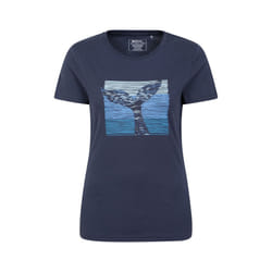 Mountain Warehouse Womens/Ladies Whale Tail Organic T-Shirt - 10 UK, Navy