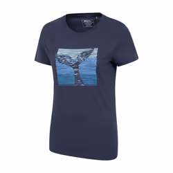 Mountain Warehouse Womens/Ladies Whale Tail Organic T-Shirt - 10 UK, Navy