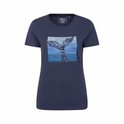 Mountain Warehouse Womens/Ladies Whale Tail Organic T-Shirt - 12 UK, Navy