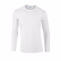 Gildan Unisex Adult Softstyle Long-Sleeved T-Shirt - M, White