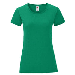 Fruit of the Loom Womens/Ladies Iconic Heather T-Shirt - 8 UK, Green