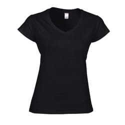 Gildan Womens/Ladies Soft Style V Neck T-Shirt - XXL, Black