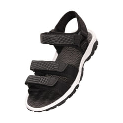 Mountain Warehouse Childrens/Kids 3 Touch Fastening Strap Sandals - 1 UK, Black