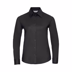 Russell Womens/Ladies Oxford Easy-Care Long-Sleeved Shirt - XS, Black