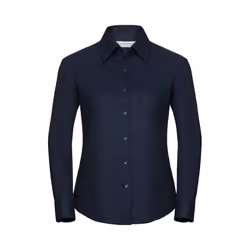 Russell Womens/Ladies Oxford Easy-Care Long-Sleeved Shirt - 5XL, Bright Navy