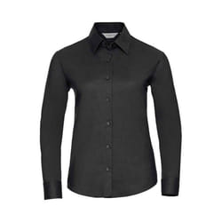 Russell Womens/Ladies Oxford Easy-Care Long-Sleeved Shirt - L, Black
