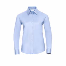 Russell Womens/Ladies Oxford Easy-Care Long-Sleeved Shirt - XL, Oxford Blue