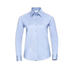 Russell Womens/Ladies Oxford Easy-Care Long-Sleeved Shirt - XS, Oxford Blue