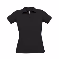 B&C Womens/Ladies Safran Pure Polo Shirt - XS, Black