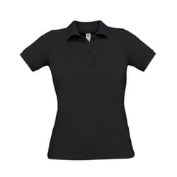 B&C Womens/Ladies Safran Pure Polo Shirt - XS, Black