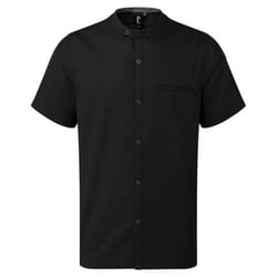 Premier Unisex Adult Recyclight Short-Sleeved Chef Shirt - XS, Black