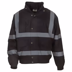 Yoko Unisex Adult Classic Hi-Vis Bomber Jacket - L, Black