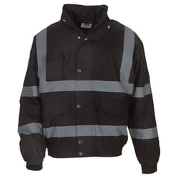 Yoko Unisex Adult Classic Hi-Vis Bomber Jacket - 3XL, Black