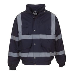Yoko Unisex Adult Classic Hi-Vis Bomber Jacket - S, Navy