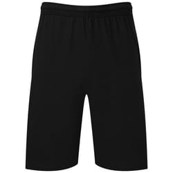 Fruit of the Loom Mens Iconic 195 Jersey Shorts - S, Black