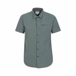 Mountain Warehouse Mens Coconut Slub Short-Sleeved Shirt - XL, Green