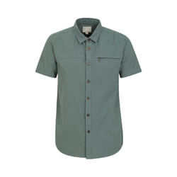 Mountain Warehouse Mens Coconut Slub Short-Sleeved Shirt - XL, Green