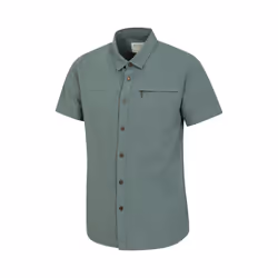 Mountain Warehouse Mens Coconut Slub Short-Sleeved Shirt - XL, Green