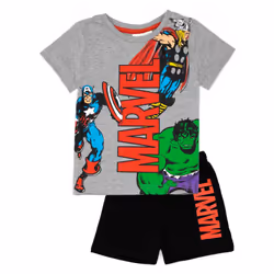 Marvel Boys Superhero Short Pyjama Set - 5-6 Years, Grey/Black