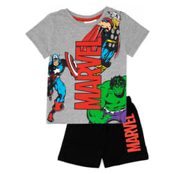 Marvel Boys Superhero Short Pyjama Set - 5-6 Years, Grey/Black