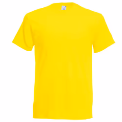 Fruit Of The Loom Mens Original Short Sleeve T-Shirt - S, Yellow