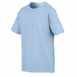Gildan Childens/Kids SoftStyle Ringspun T-Shirt - 7-8 Years, Light Blue