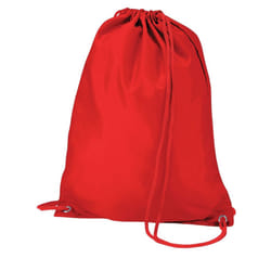 Quadra Drawstring Bag - One Size, Bright Red