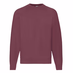 Fruit of the Loom Mens Classic Raglan Sweatshirt - XXL, Burgundy