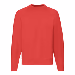 Fruit of the Loom Mens Classic Raglan Sweatshirt - XL, Red
