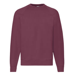 Fruit of the Loom Mens Classic Raglan Sweatshirt - L, Burgundy