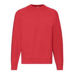 Fruit of the Loom Mens Classic Raglan Sweatshirt - S, Red