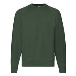 Fruit of the Loom Mens Classic Raglan Sweatshirt - M, Bottle Green
