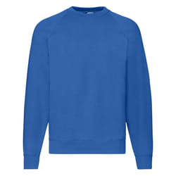 Fruit of the Loom Mens Classic Raglan Sweatshirt - L, Royal Blue