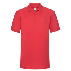Fruit of the Loom Mens Polycotton Pique Heavy Polo Shirt - XL, Red