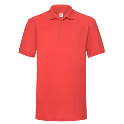 Fruit of the Loom Mens Polycotton Pique Heavy Polo Shirt - L, Red