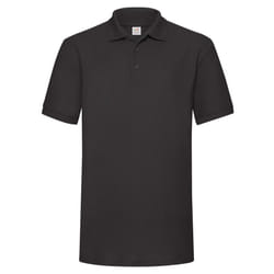 Fruit of the Loom Mens Polycotton Pique Heavy Polo Shirt - XL, Black
