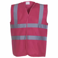 Yoko Unisex Adult Hi-Vis Waistcoat - 3XL, Raspberry