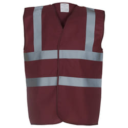 Yoko Unisex Adult Hi-Vis Waistcoat - S, Maroon