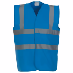 Yoko Unisex Adult Hi-Vis Waistcoat - M, Sapphire Blue
