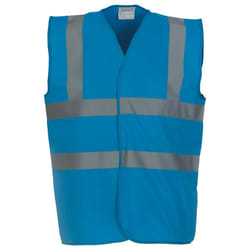 Yoko Unisex Adult Hi-Vis Waistcoat - M, Sapphire Blue