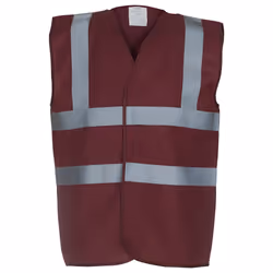 Yoko Unisex Adult Hi-Vis Waistcoat - XXL, Maroon