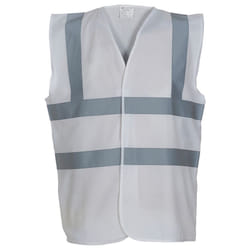 Yoko Unisex Adult Hi-Vis Waistcoat - M, White