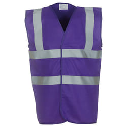 Yoko Unisex Adult Hi-Vis Waistcoat - M, Purple