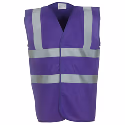 Yoko Unisex Adult Hi-Vis Waistcoat - S, Purple