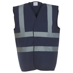Yoko Unisex Adult Hi-Vis Waistcoat - M, Navy