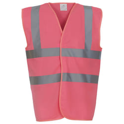 Yoko Unisex Adult Hi-Vis Waistcoat - M, Pink