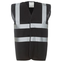 Yoko Unisex Adult Hi-Vis Waistcoat - S, Black
