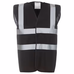 Yoko Unisex Adult Hi-Vis Waistcoat - M, Black